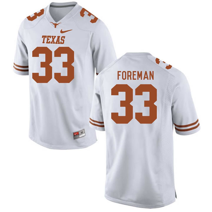 Texas Longhorns 33 D'Onta Foreman White College Football Jersey DingZhi